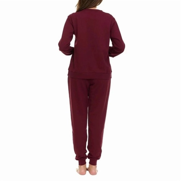 Keith Haring Women's Lounge Set in Burgundy - Picture 3 of 5